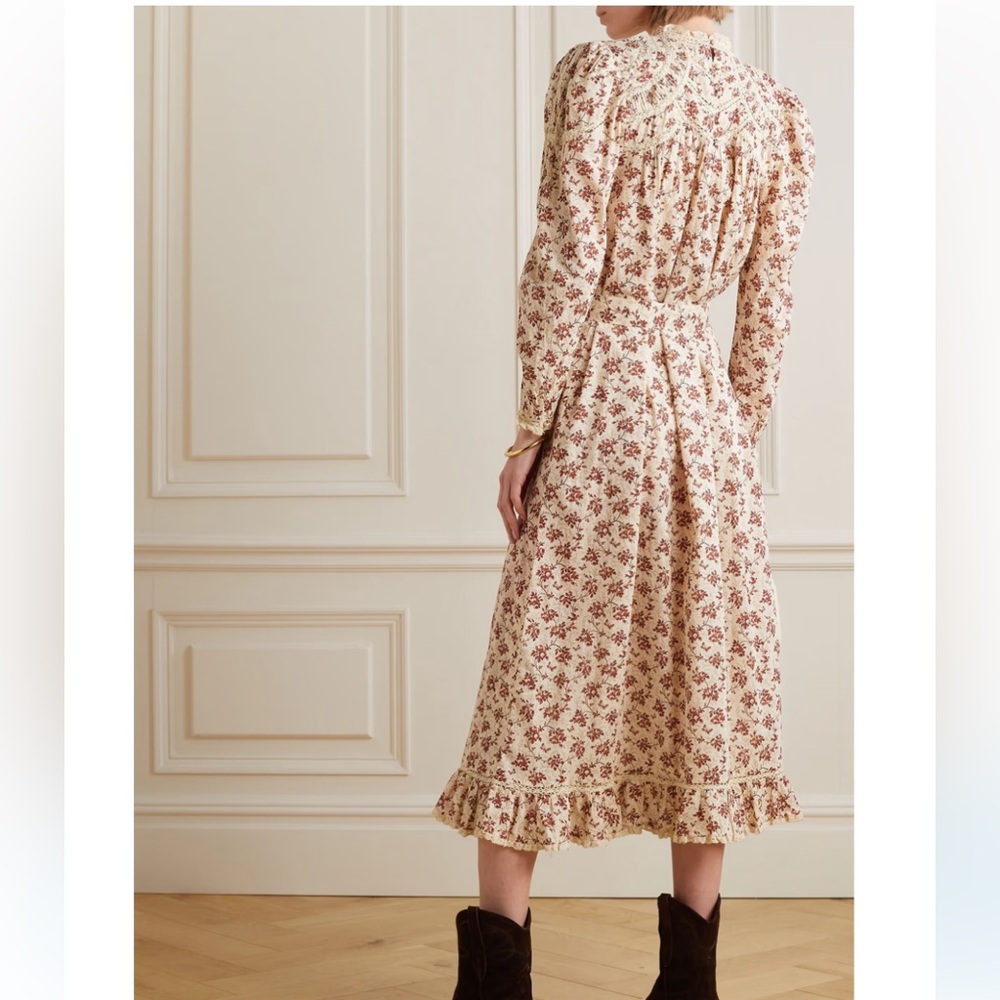 Doen Gabrielle Burgundy Songbird Dress Small - Picture 2 of 2